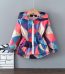 Color Blocking Girl Waisted Butterfly Zip-Up Hooded Jacket-3