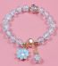 Daisy Pendant Crystal Beaded Bracelet for Girls (Random Color of Flower Core)