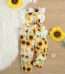 Sunflower Printing Hollow-Out Stiching Back Cross Wholesale Baby Girl Romper