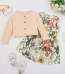 Floral dress and sweater jacket